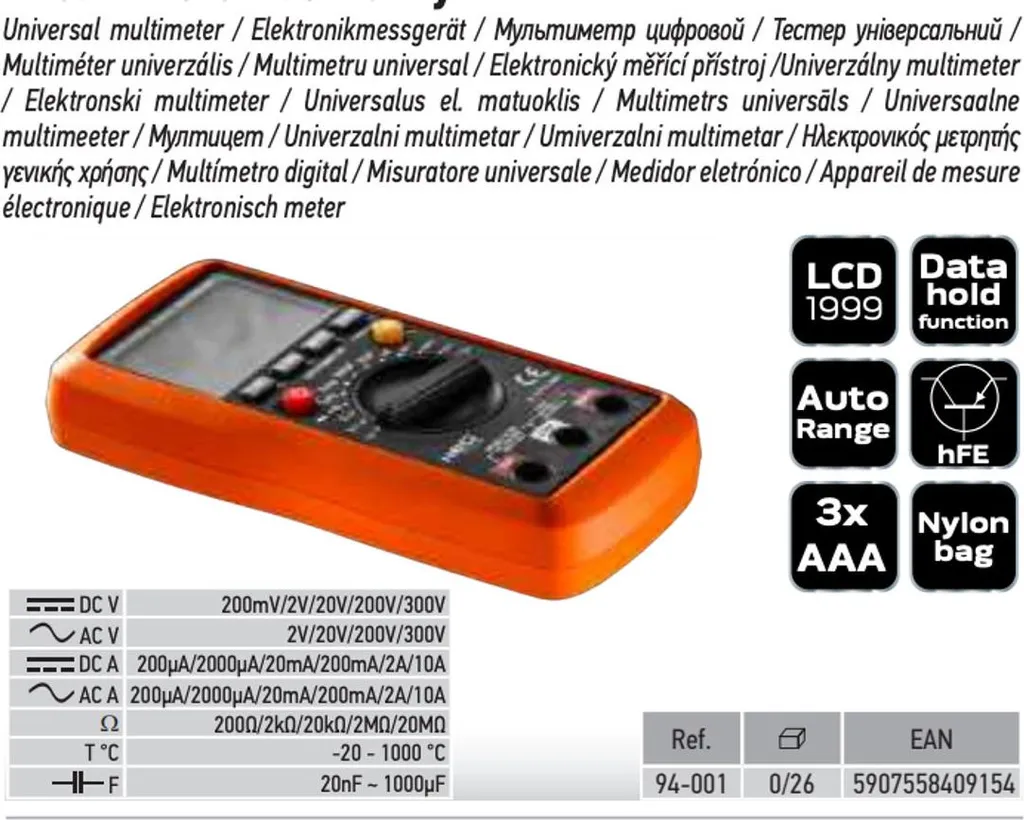 NEO TOOLS Compteur électronique universel mesure précise haute qualité - 9