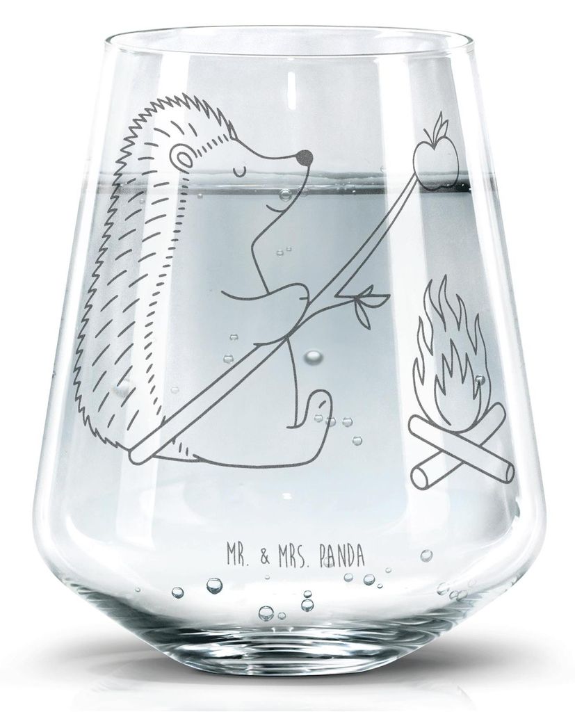 Mr. & Mrs. Panda Glas Igel Grillen - Transparent - Geschenk, Wasserglas, Lustige Sprüche, Sinn Des Lebens, Trinkglas, Motivation, Spruch, Ziele, D...