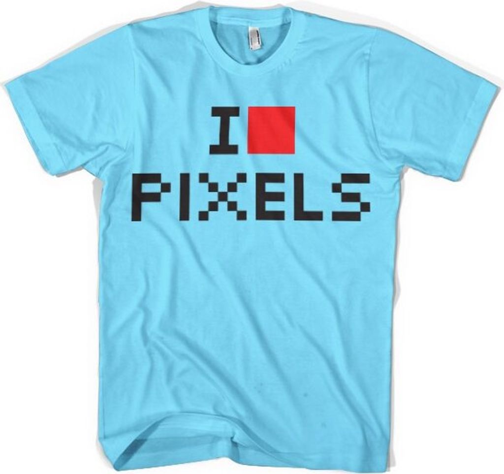 I Love Pixels T-Shirt - Large - Skyblue