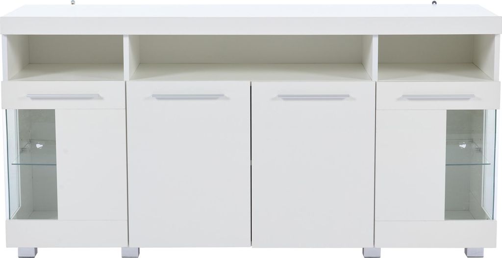 okwish Sideboard Beistelltisch mit LED Beleuchtung und Produktbild 