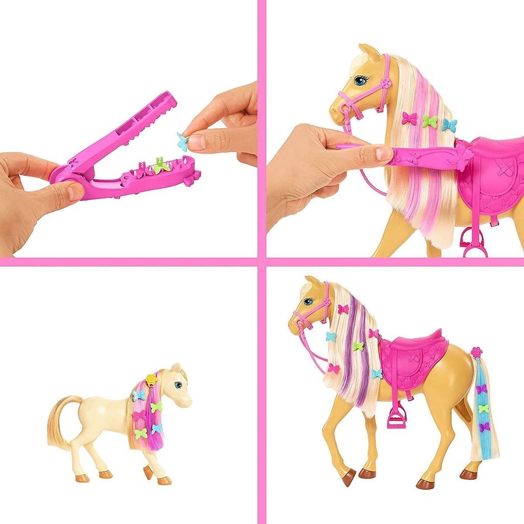 MEGA Barbie Pferdespringen Bausatz – 73 Teile, Mit Mikropuppe, Pferd & Pony, Für Kinder Ab 4 Jahren