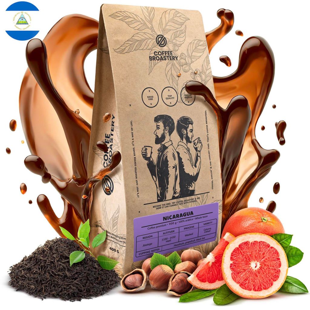 Coffee Broastery - Kaffeebohnen Nicaragua Colibrí Azul Spezialitätenkaffee 400g - Frisch Geröstet - 100% Arabica - Haselnuss Grapefruit - Ganze ...