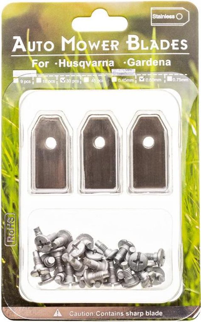 Mähmesser für Husqvarna Gardena Cramer Rasenmähroboter 30 Stück