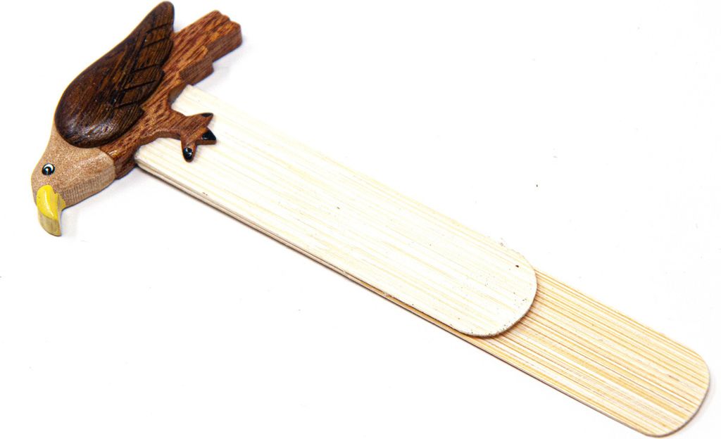 Holz-Lesezeichen - Steinadler - 12 cm