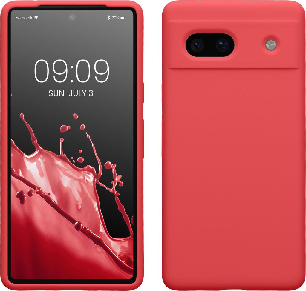 kwmobile Handyhülle für Google Pixel 7a Hülle, für Pixel 7a Case - Hülle Silikon - kabelloses Laden - Dolce Vita