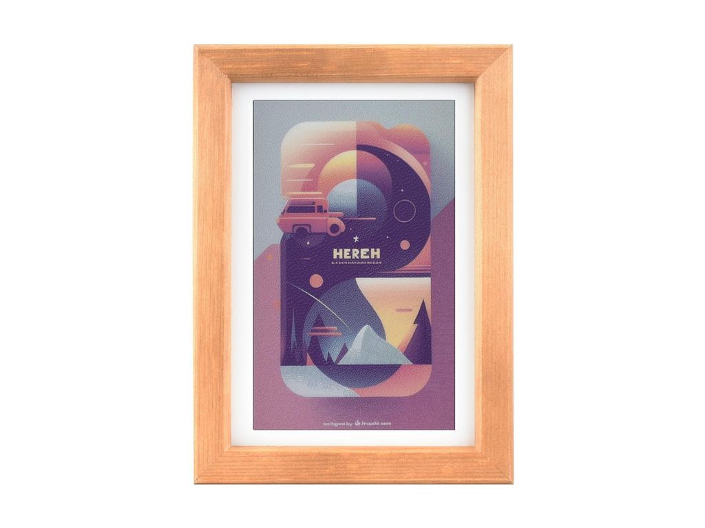 WaveShare 7.3inch ACeP 7-Color E-Paper Solid Wood Photo Frame 800x480 with Batteries