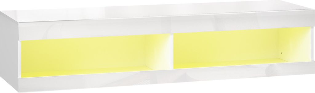 TV Schrank, Hängendes TV Lowboard mit RGB LED-Beleuchtung in 16 Farben, TV Ständer mit offenen Stauraum, für 55-60 Zoll Fernseher, für Wohnzimm...