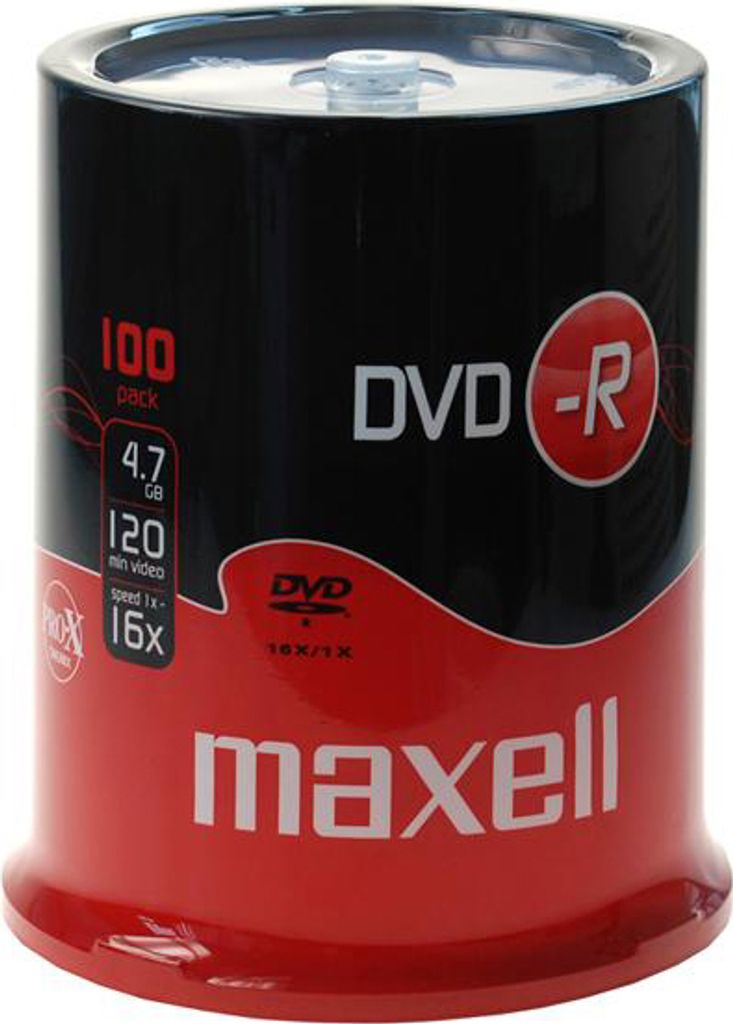 Maxell DVD-R 4.7GB_120min 16x speed, Cakebox 100 Image du produit 