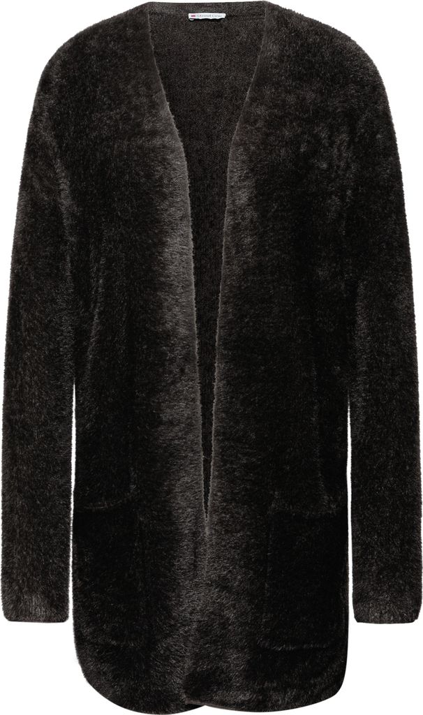 Street One Cardigan 'Langer Federgarn Cardigan', A253989, darkest brown, Gr. 40