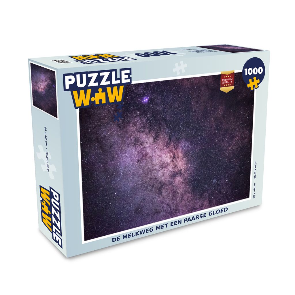 MuchoWow Puzzle 1000 Teile Die violett leuchtende Milchstraße - Erwachsene - Rätsel