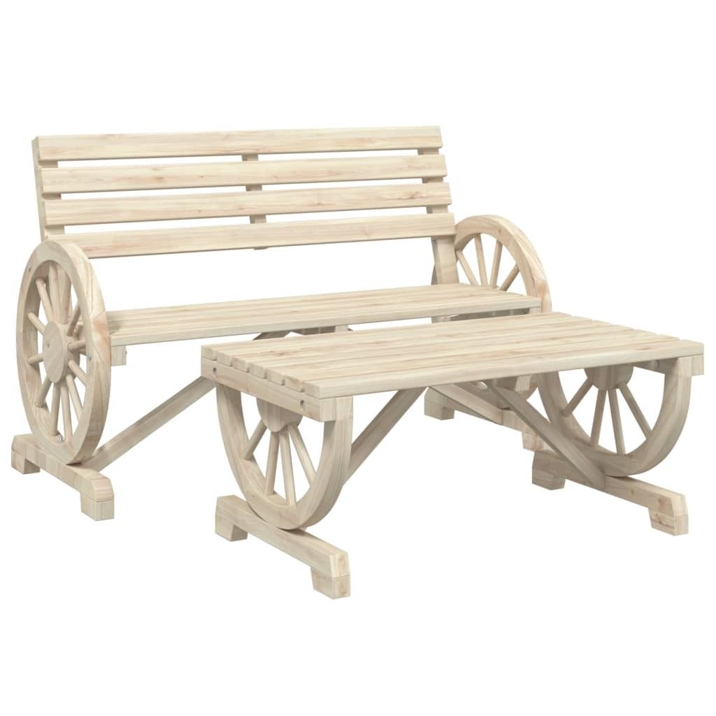 2-tlg. Garten-Lounge-Set Massivholz Tanne Produktbild 