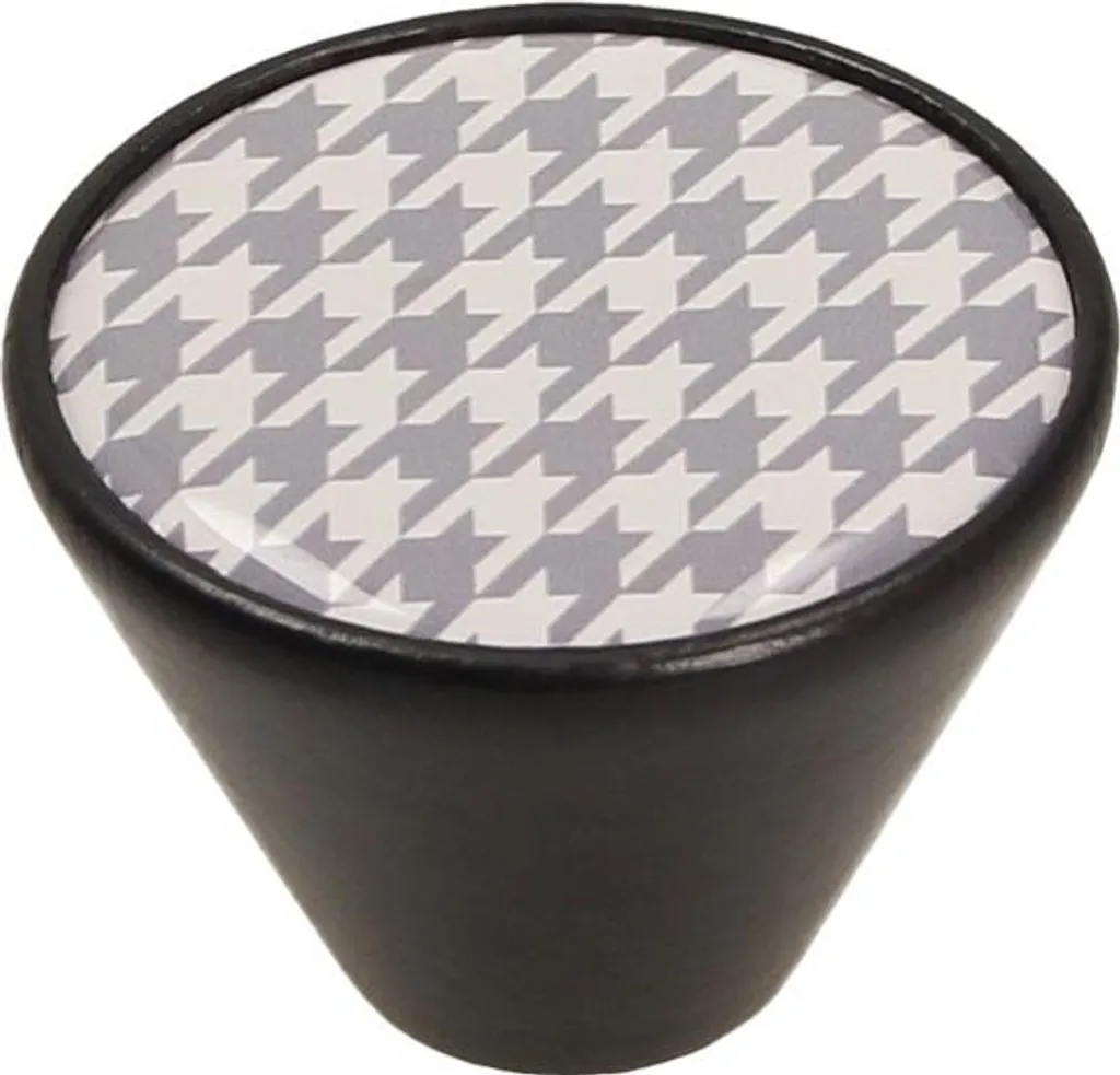 Offerta Pomolo GD09 Nero Opaco Pied-de-Poule - Spedizione Rapida