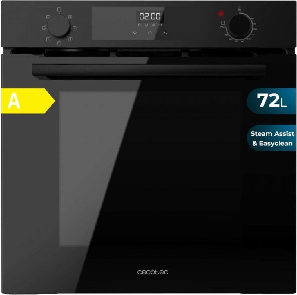 Cecotec 60cm Bolero Hexa M226000 Glas Schwarz A. 2800W, 72L, 7 Funktionen, 7 Funktionen, Grillmodus, Fan Assisted Grill, Konvektionsmodus, Auftauen...
