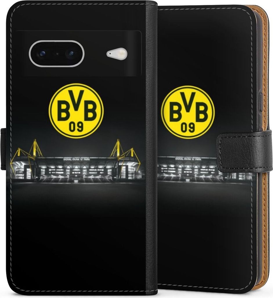 DeinDesign Klapphülle für Google Pixel 7 Handytasche Lederhülle Tasche BVB Borussia Dortmund Stadion