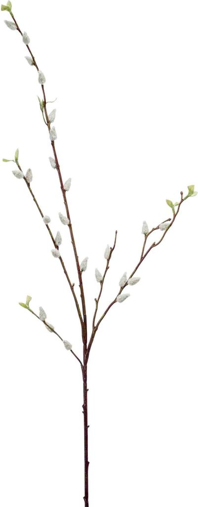 artplants.de Kunstzweig Weidenkätzchen Zweig LARDEIRA, weiß, 95cm - Kunst Kätzchenweide