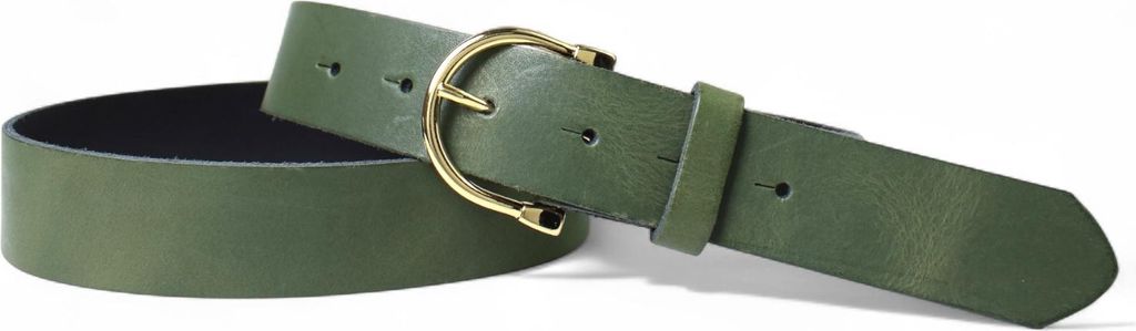 FRONHOFER Damen Ledergürtel 3,5 cm vergoldete Hufeisen Gürtelschnalle, echt Leder