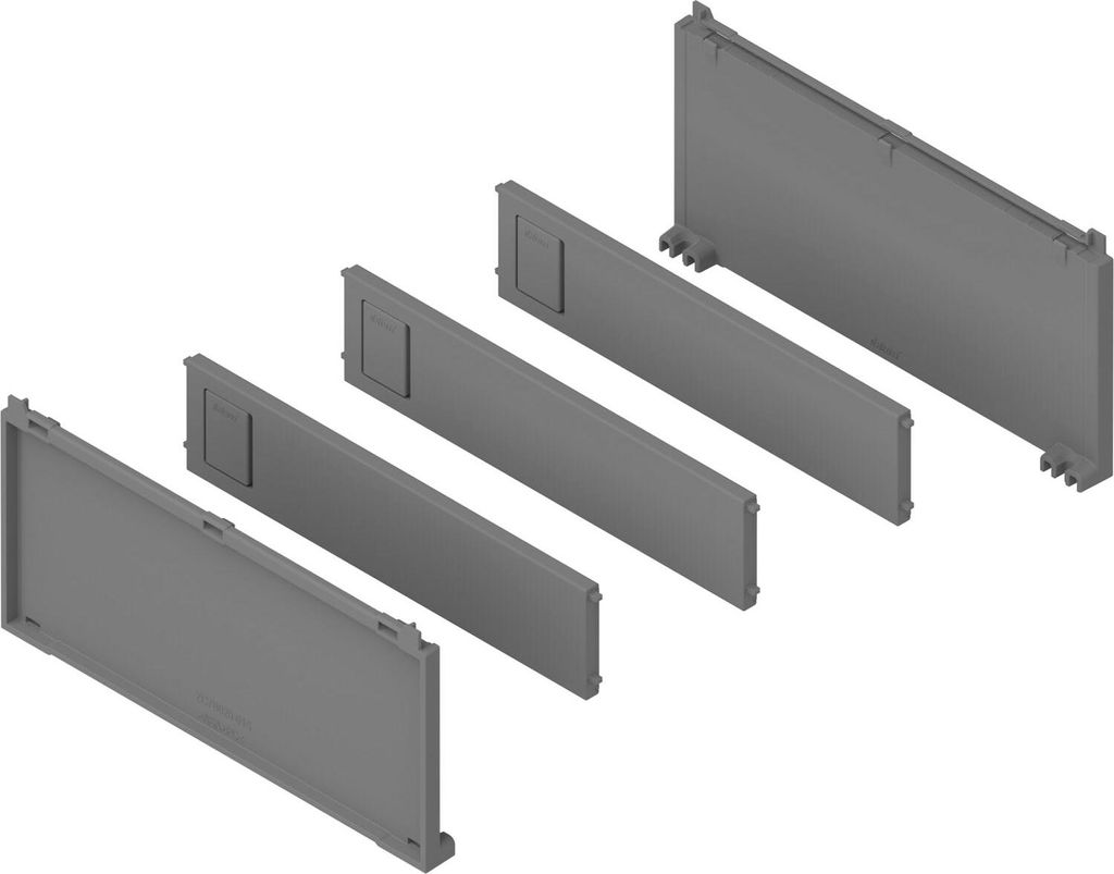 BLUM AMBIA-LINE Flaschenset, B200mm, Kunststoff indiumgrau matt