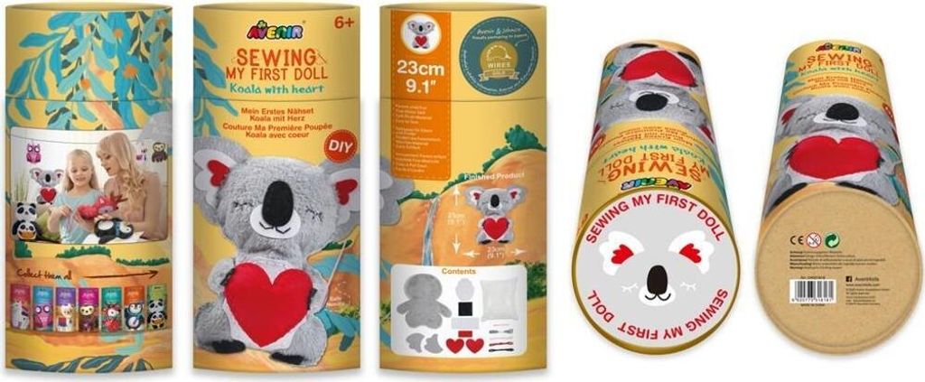 Šijacia súprava Moja prvá bábika Koala so srdcom Obrázok produktu 
