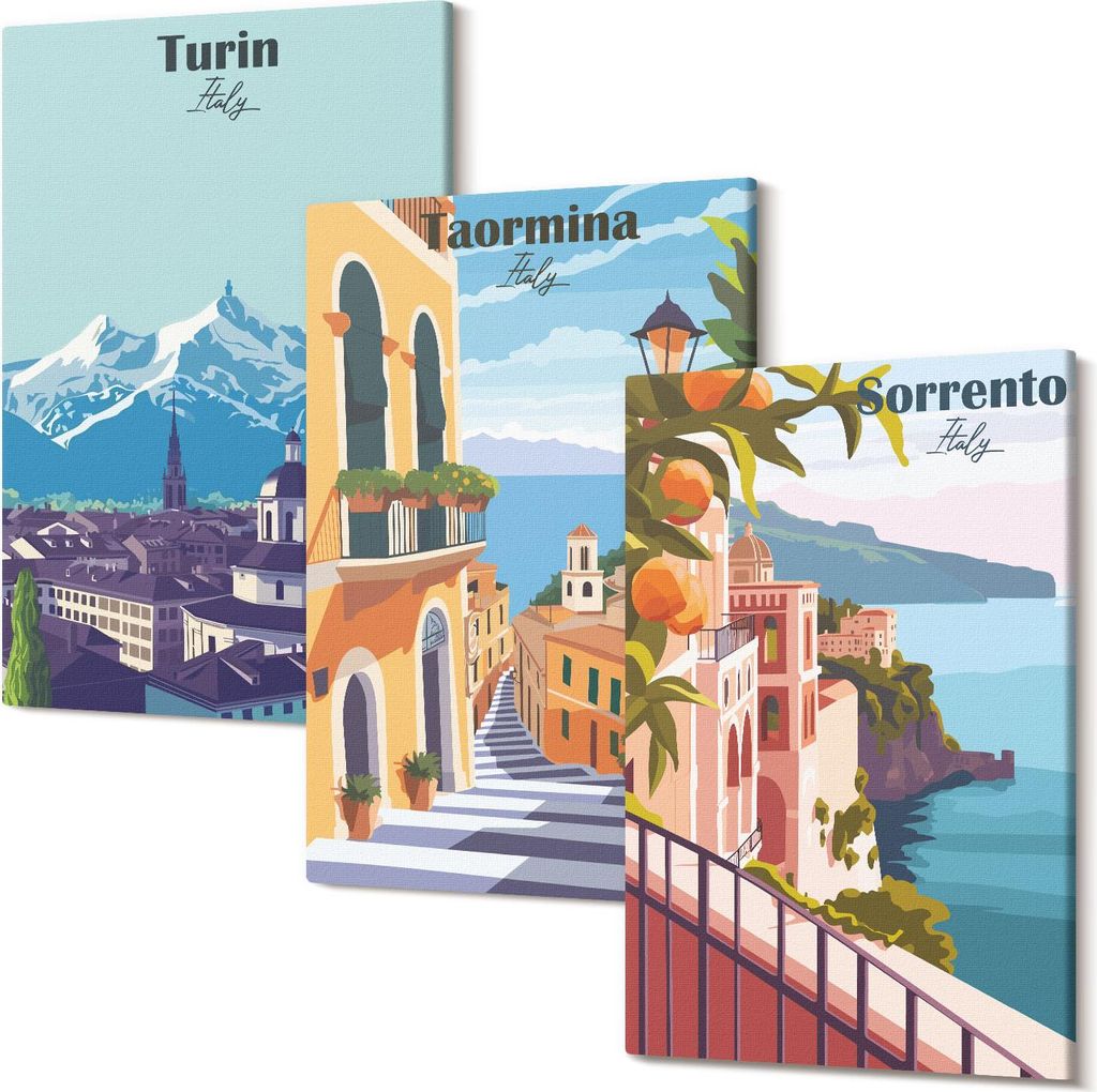 Wandbild – Leinwandbild – Leinwandbilder – Polycanvas – Kunstdruck – Modern – Panorama – Mehrteilig – 3-Teilig Set – Hochwertig ...