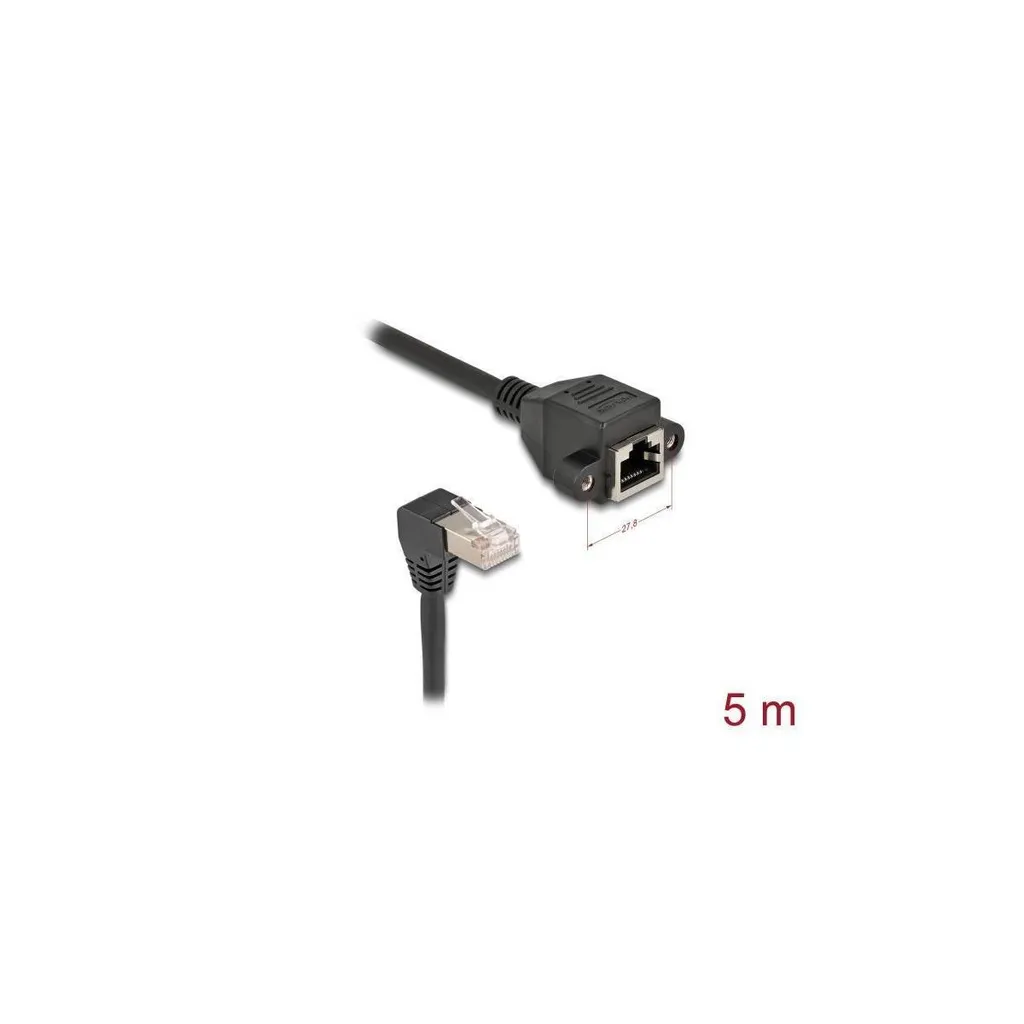 Prolunga Ethernet Delock 90° S/FTP Cat.6A | Performance Gaming 10Gbps - 4