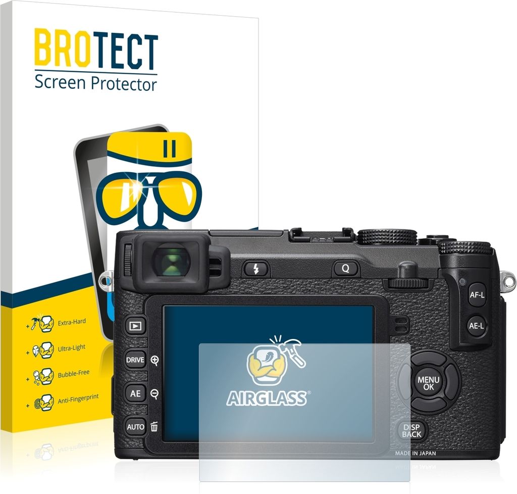 BROTECT Schutzglas für Fujifilm X-E2S Schutzfolie Panzer Folie Glas Display Schutz klar
