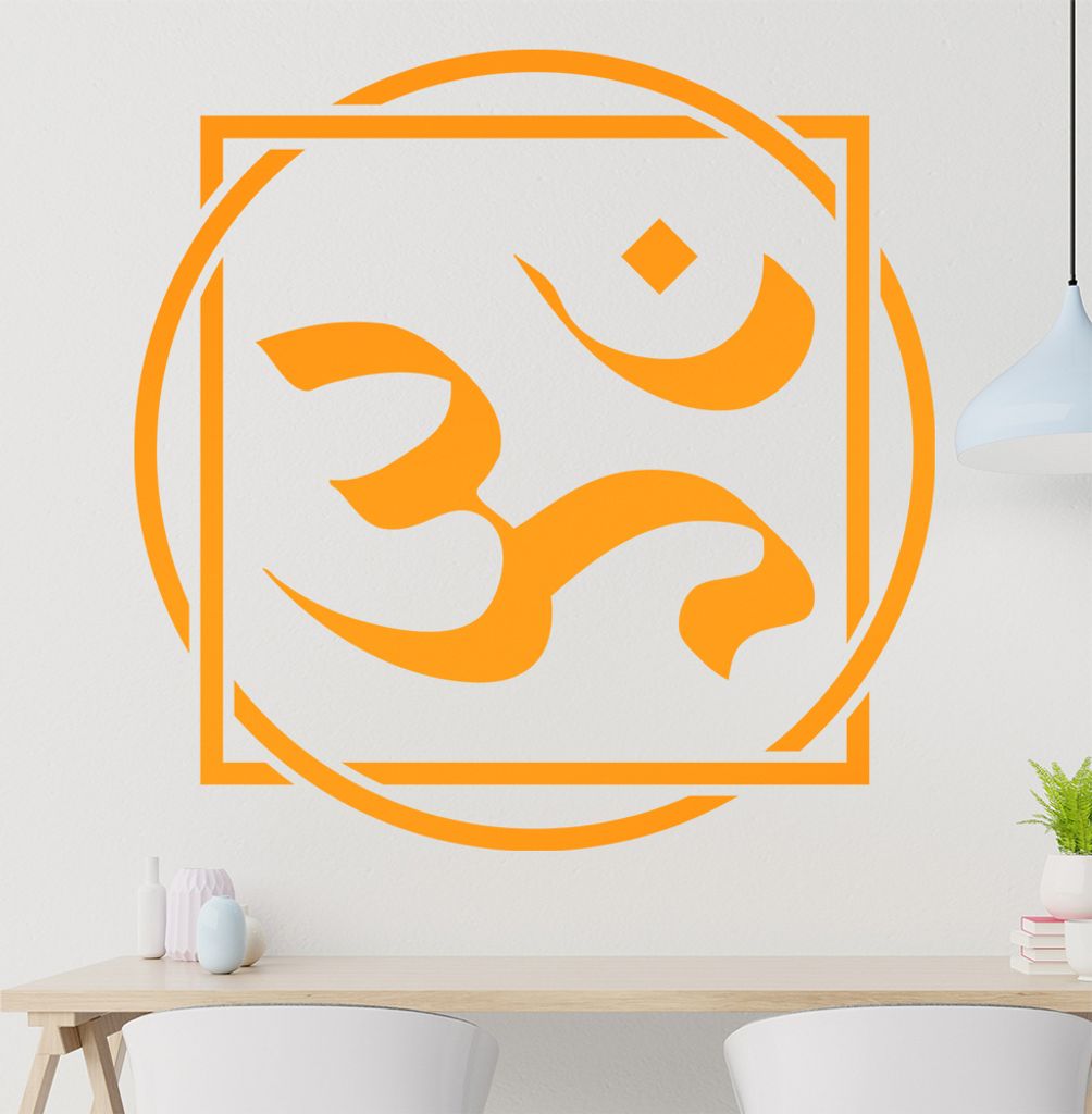 Om Wandtattoo in 6 Größen - Wandaufkleber Wall Sticker - Dekoration, Küche, Wohnzimmer, Schlafzimmer, Badezimmer