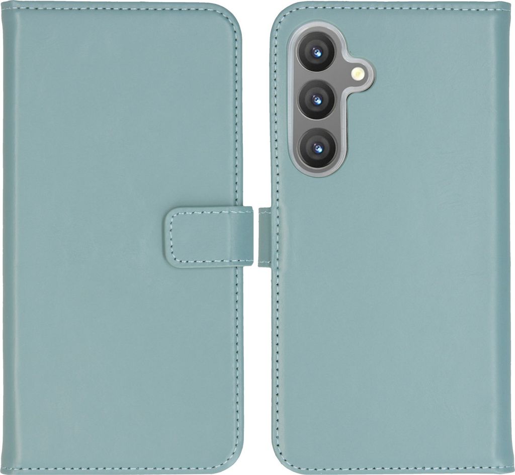 Selencia Echtleder Klapphülle Samsung Galaxy S24 Plus - Air Blue