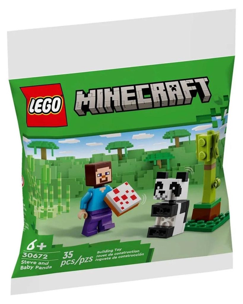 LEGO Minecraft Steve i mała panda, Zestaw do budowania, 6 Zdjęcie produktu 