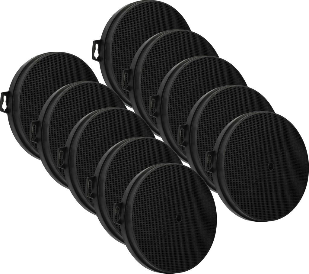 vhbw 10x Aktivkohlefilter kompatibel mit Best 89-313IE30, 89-313IE 60W3F120/60DISTR, 89-313IE 60BL1F120/60DIST Dunstabzugshaube - 21 cm