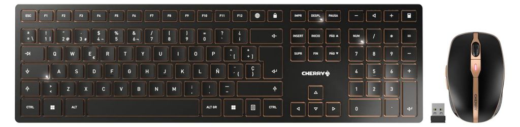 CHERRY DW 9100 SLIM, Kabellos, RF Wireless + Bluetooth, Produktbild 