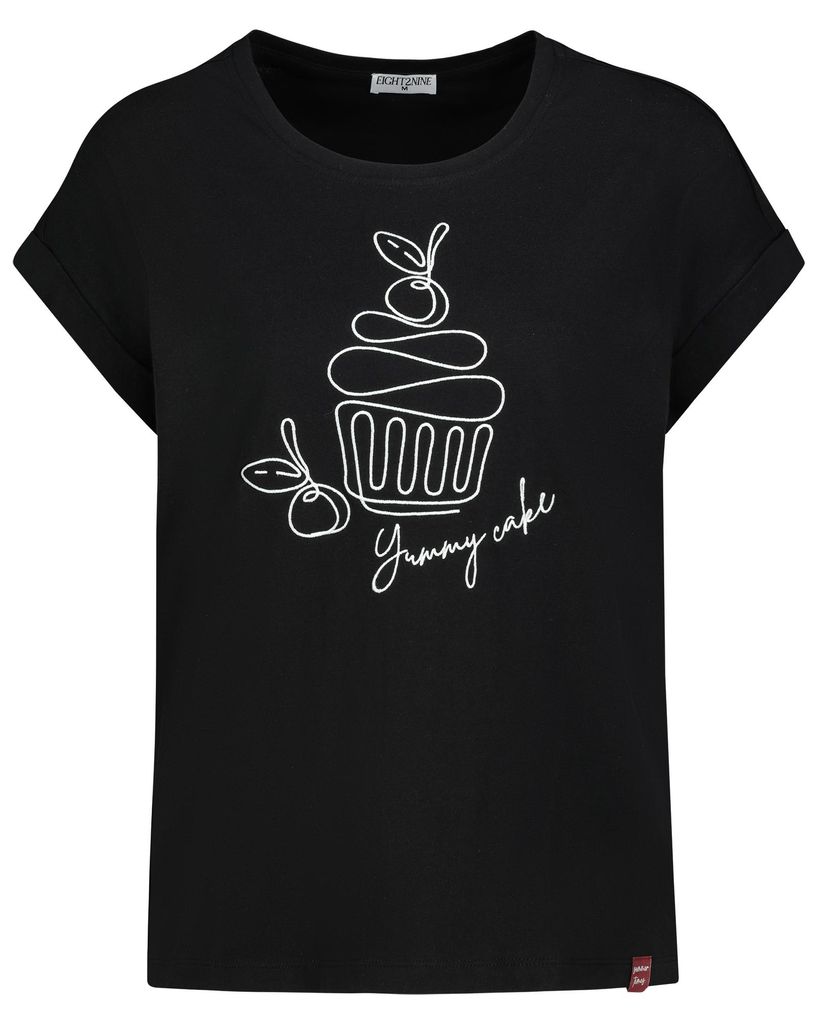 Eight2Nine Bequemes T-Shirt Rundhalsausschnitt Kurzarm Lässig Größe: XL