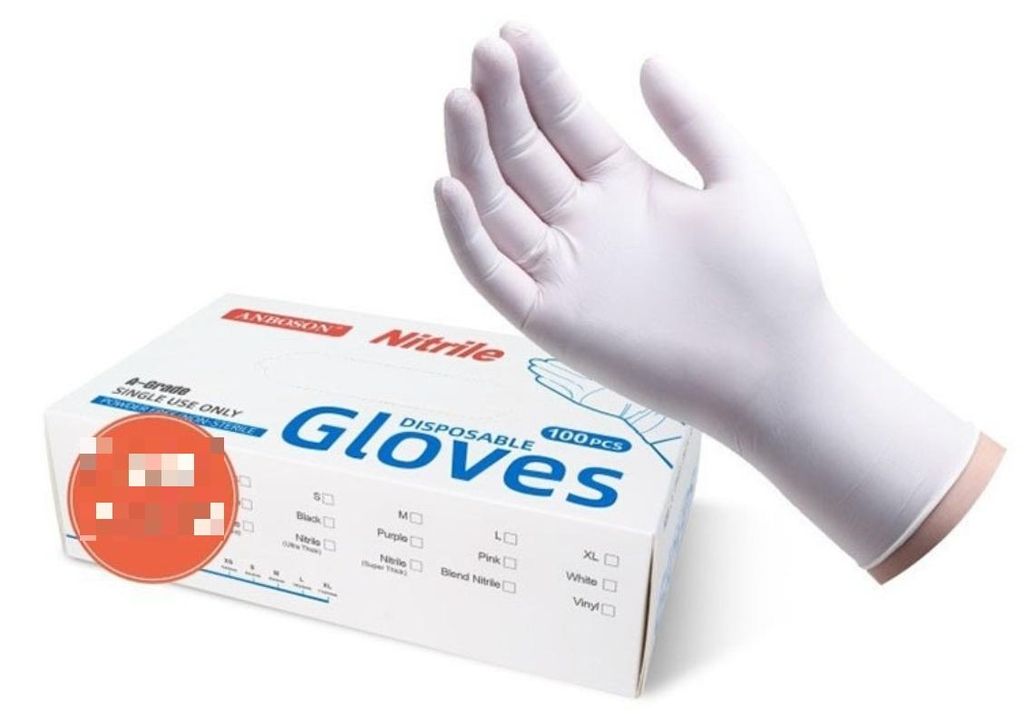 INF Einweg Nitrilhandschuhe 100 Stk Puderfrei Weiß M L XL für Werkstatt XL