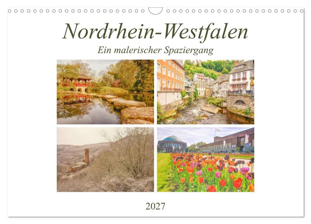 Nordrhein-Westfalen - Ein malerischer Spaziergang (Wandkalender 2027 DIN A3 quer), CALVENDO Monatskalender
