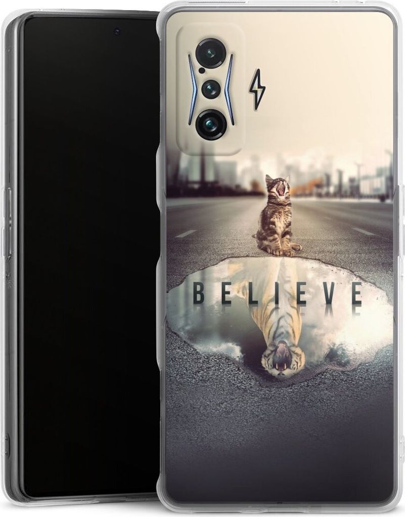 DeinDesign Handyhülle für Xiaomi Poco F4 GT Silikon Hülle Case Smartphone Schutzhülle Motivation Tiere Tiger