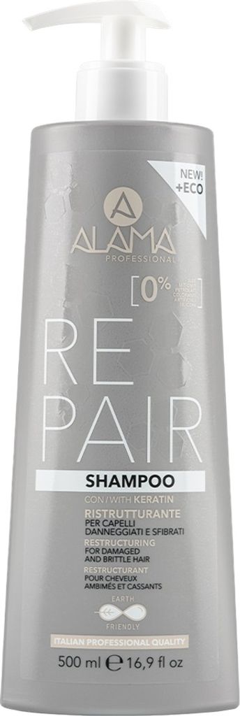 Alama Intensiv-Reparatur Shampoo mit Keratin für strapaziertes Haar, 500 ml
