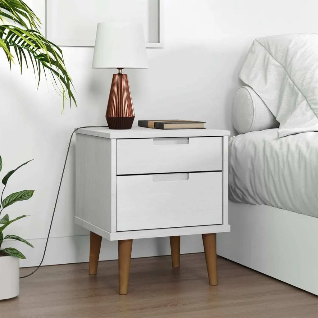 Table de Nuit Blanche Idéale pour Petite Chambre et Rangement de Lit