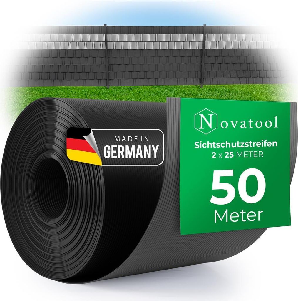 Novatool PREMIUM PP 50m Rollen Sichtschutzstreifen für Produktbild 