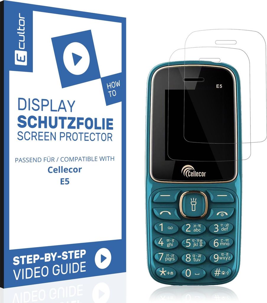 2x 3D Schutzfolie Matt für Cellecor E5 Display Flexibel Full Cover