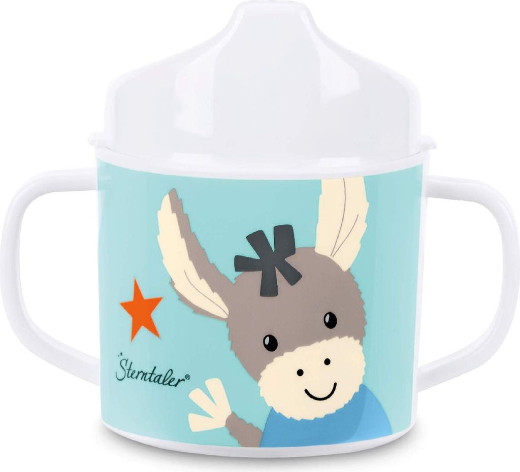 Sterntaler Henkeltasse mit Trinkaufsatz, Esel Emmi, Alter: Für Babys ab 6 Monaten, Mehrfarbig