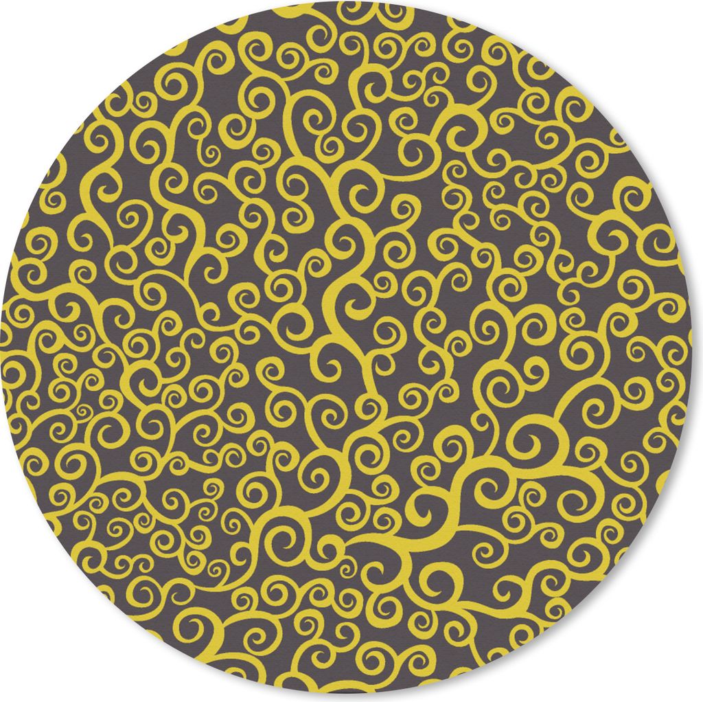 MuchoWow Mauspad Mousepad Locke - Jugendstil - Muster 30x30 cm - Mousepads - Maus Mat - Pad - Mausunterlage - Tischunterlage - Schreibtischmatten