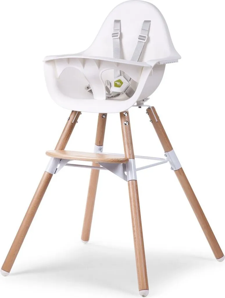 Chaise Haute Évolutive 2 en 1 avec Arceau Childhome Evolu 2 Naturel