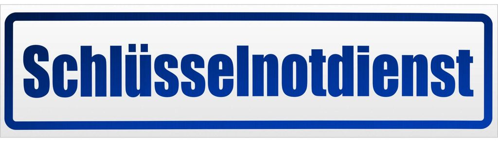 Kiwistar Schlüsselnotdienst Magnetschild Schild magnetisch - 60cm Blau - reflektierend - Magnetfolie für Auto PKW Kfz
