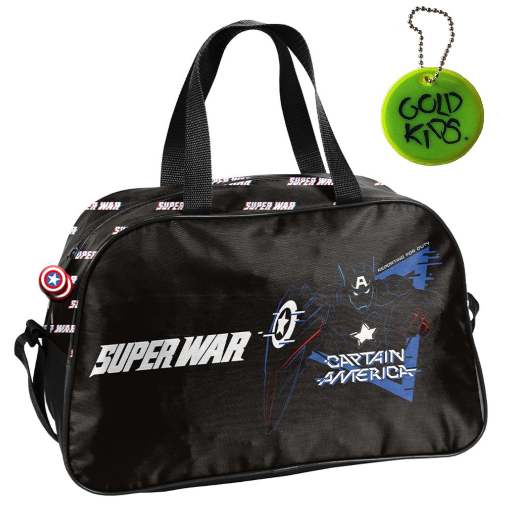 Sporttasche Kinder für Mädchen & Jungen - Umhängetasche mit Avengers Motiv - Schwimmtasche mit verstärktem Boden - Trainingstasche 40 x 25 x 15 cm