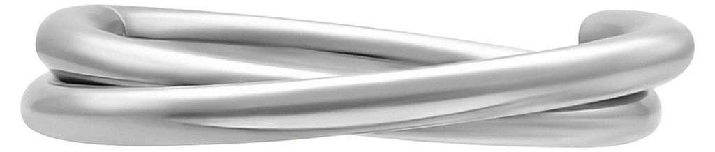 Wildcat Piercingringe - Crossed Clicker aus Titan Grad 23, Körperstelle: Ohr, Nase, Lippe, Bauchnabel, Stärke: 1,2mm| Durchmesser: 8,0mm, Silber