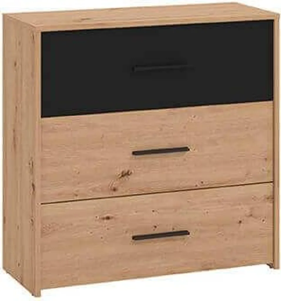 Comò Moderno in Legno 80cm - Cassettiera Minimalista 3 Cassetti