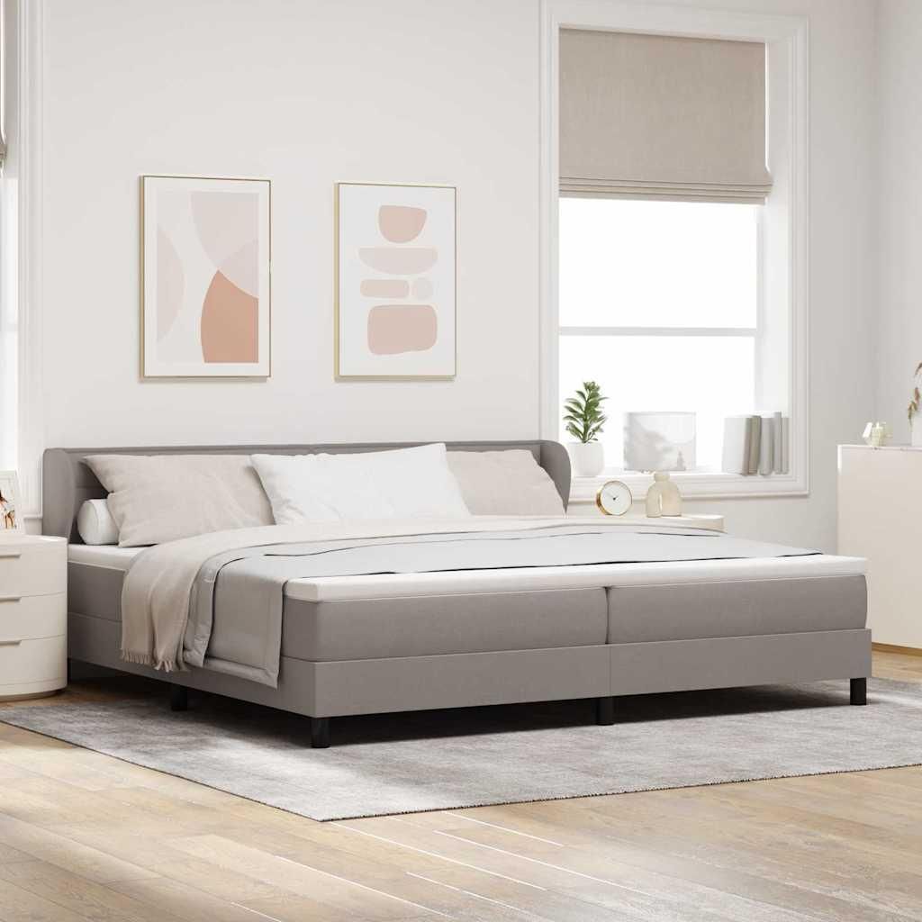 Maison Exclusive - Boxspringbett mit Matratze Taupe 200 x 200 cm Stoff