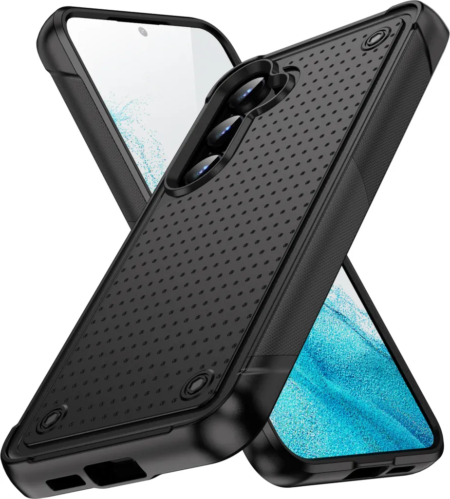 Custodia Samsung S24 Antiurto Nera: Protezione Ibrida PC e TPU Morbido