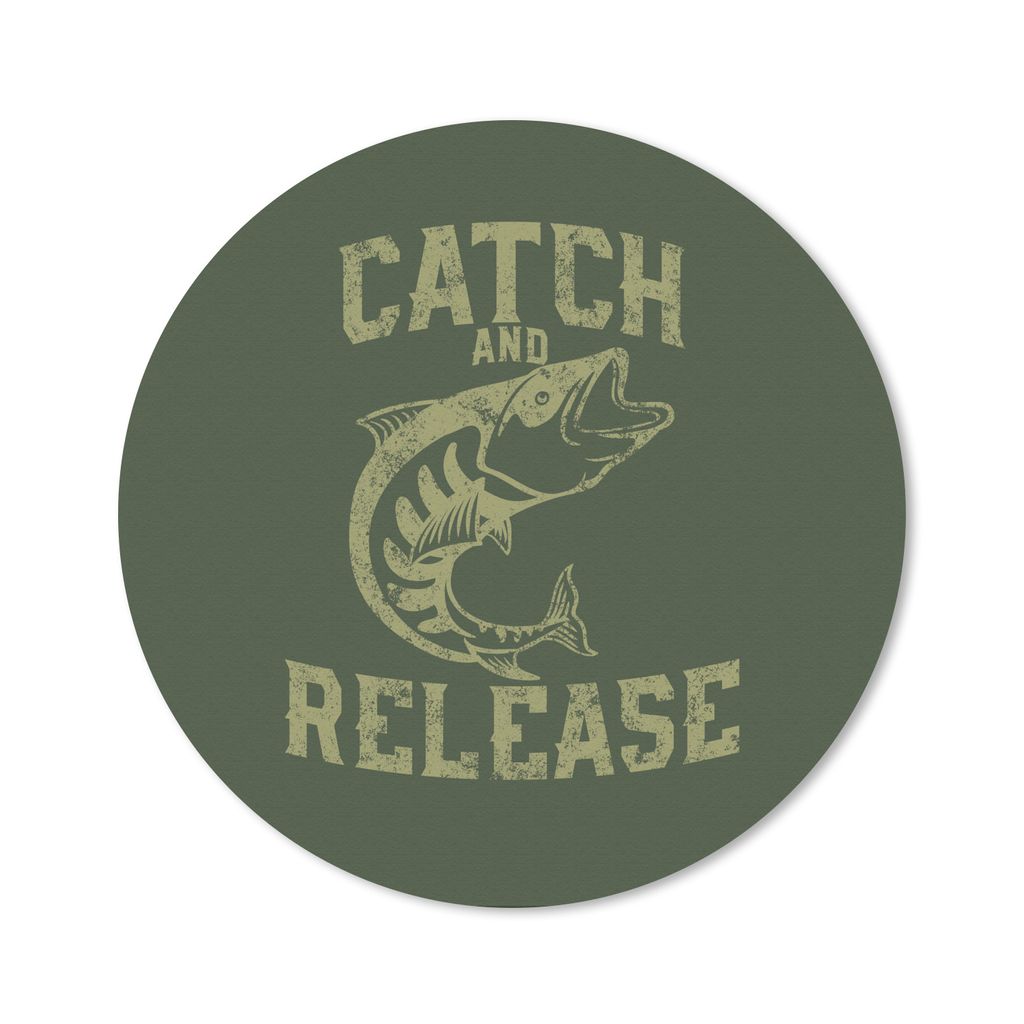 MuchoWow Mauspad Mousepad Jahrgang - Fisch - Text 40x40 cm - Mousepads - Maus Mat - Pad - Mausunterlage - Schreibtisch Accessoires