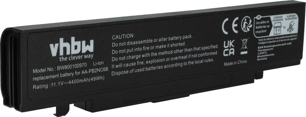 vhbw Akku Ersatz für Samsung AA-PB2NC6B/E, AAPB4NC6B, Produktbild 
