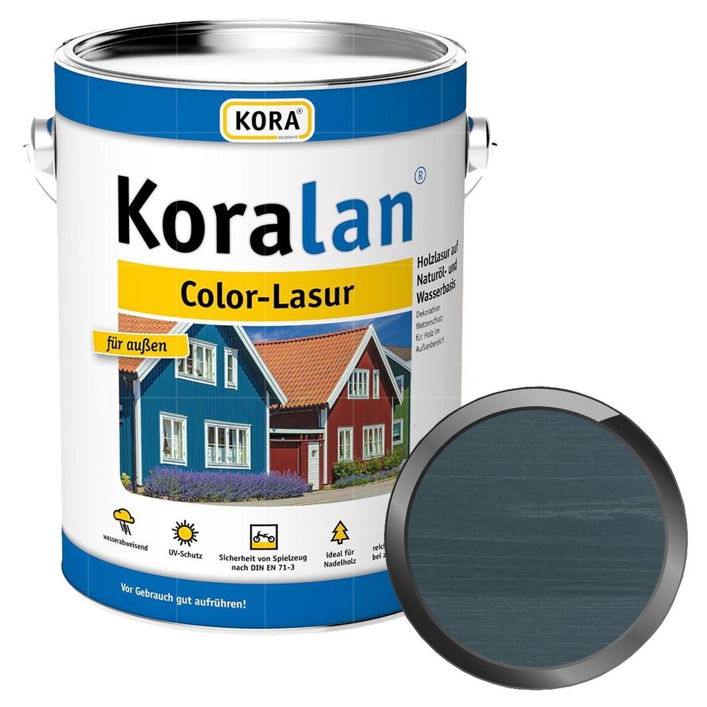 KORA Koralan Color-Lasur 2.5 Liter Stahlgrau